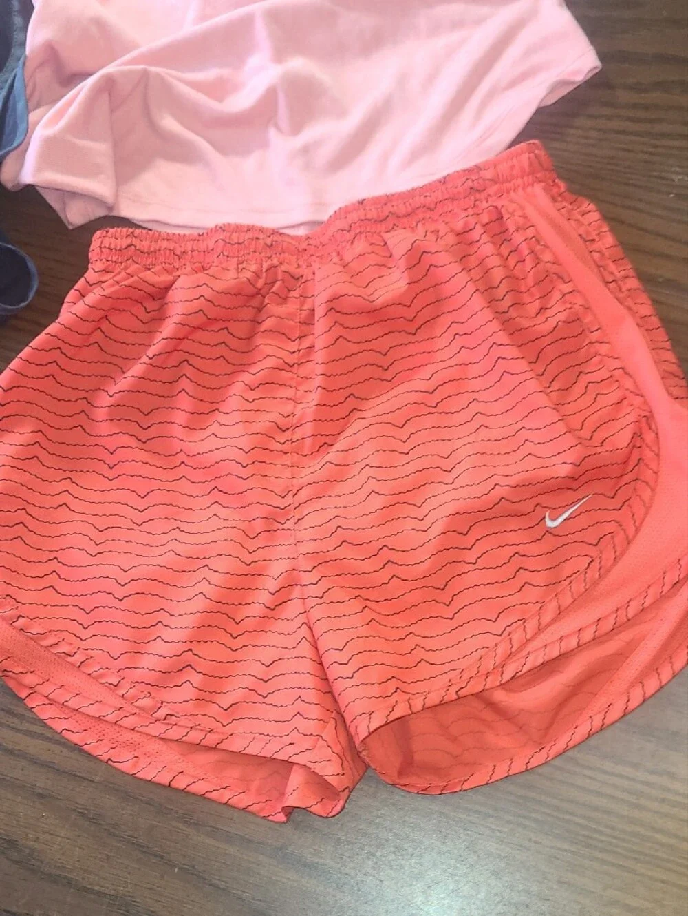 Nike Womens Pink Halter Tank with Red and Navy Shorts Set Size Small